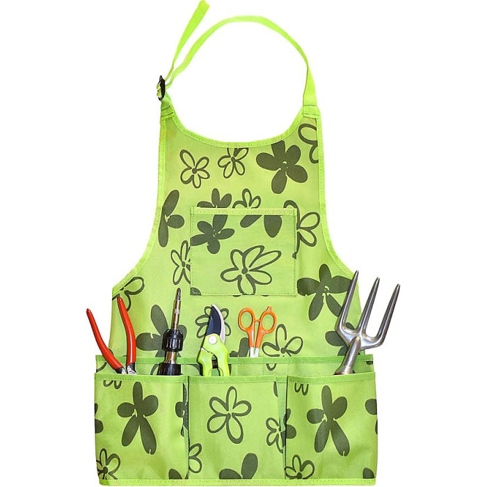 Waterproof Gardening Apron- With Adjustable Straps and 14 Pockets