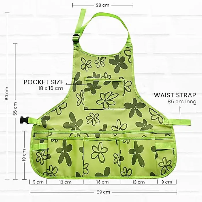 Waterproof Gardening Apron- With Adjustable Straps and 14 Pockets