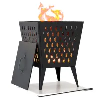 Sunjoy Steel Outdoor Fire Pit with Fire Poker