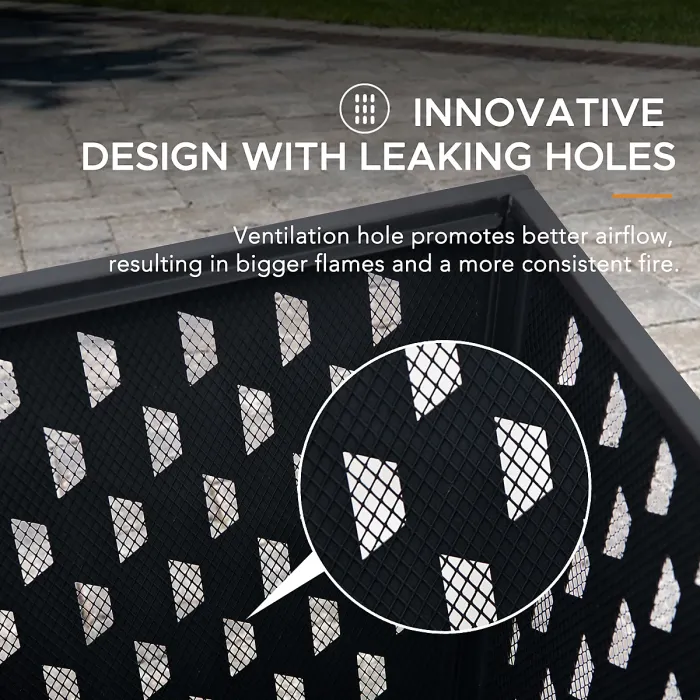 Sunjoy Steel Outdoor Fire Pit with Fire Poker