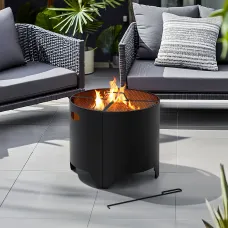 Sunjoy 51cm x 51cm Outdoor Steel Fire Pit with Fire Poker
