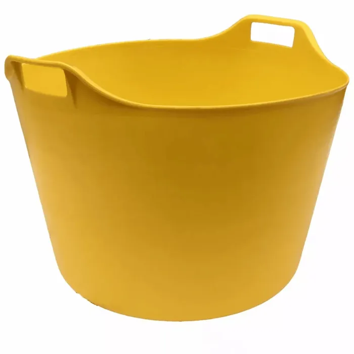 76L Flexi tub flexible tub yellow trug tub garden toys storage flexible bucket party