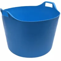 76L Flexi tub flexible tub light blue trug tub garden toys storage flexible bucket party
