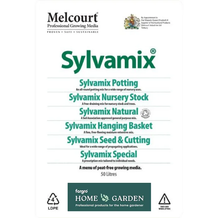 Fargro Melcourt Pack of 2 - Sylvamix™ Potting Compost, Potting Soil for Containers and Planter Pots, 50L Bag