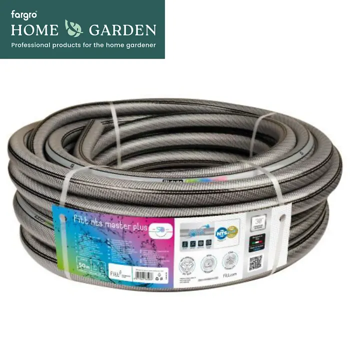 Fargro Master Plus Commercial Agricultural Grade Hose Pipe Grey 27 Bar Pressure Tested, 25mm (1") x 50m