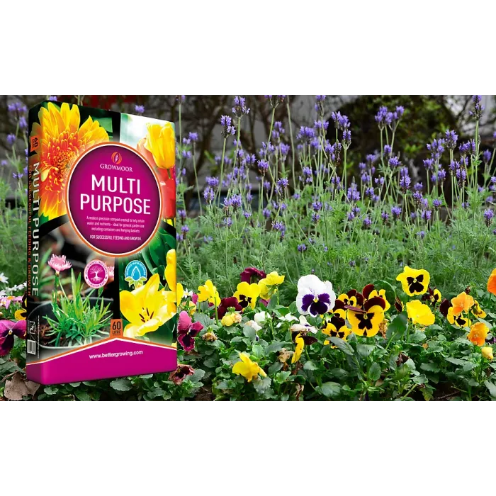 Growmoor Multi Purpose Compost 20L Quality Nutrient Rich Soil for Pots Containers Beds and Garden Plants