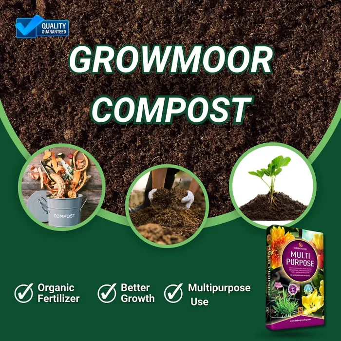 Growmoor Compost 60L Multi Purpose Compost for Indoor and Outdoor Plants Ideal for Pots Beds Seeds and Containers