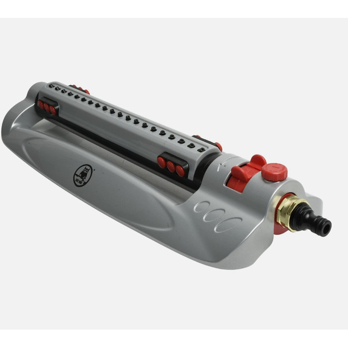 Metal Oscillating Lawn Sprinkler Garden 385m² Coverage 20 Nozzles Click-Lock