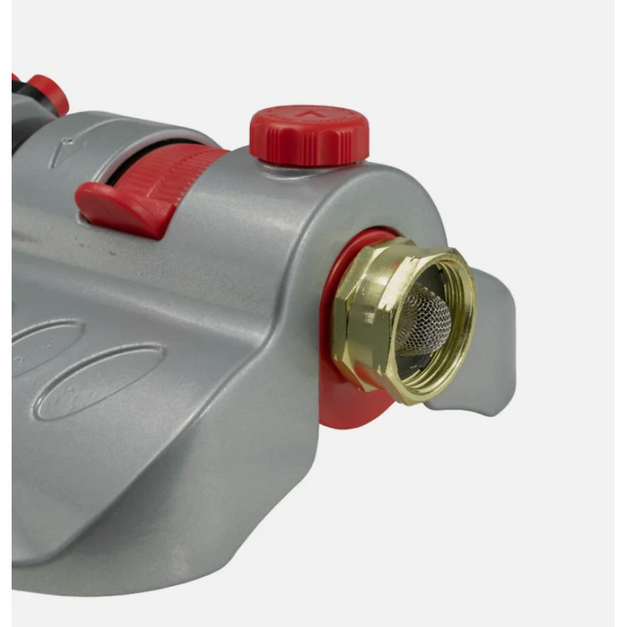 Metal Oscillating Lawn Sprinkler Garden 385m² Coverage 20 Nozzles Click-Lock