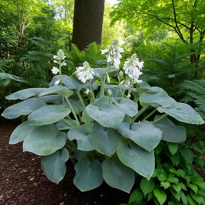 Hosta Bressingham Blue Plant 1 x 2L Pot - Outdoor Plantain Lily Hardy Herbaceous Perennial for Shaded Borders & Containers