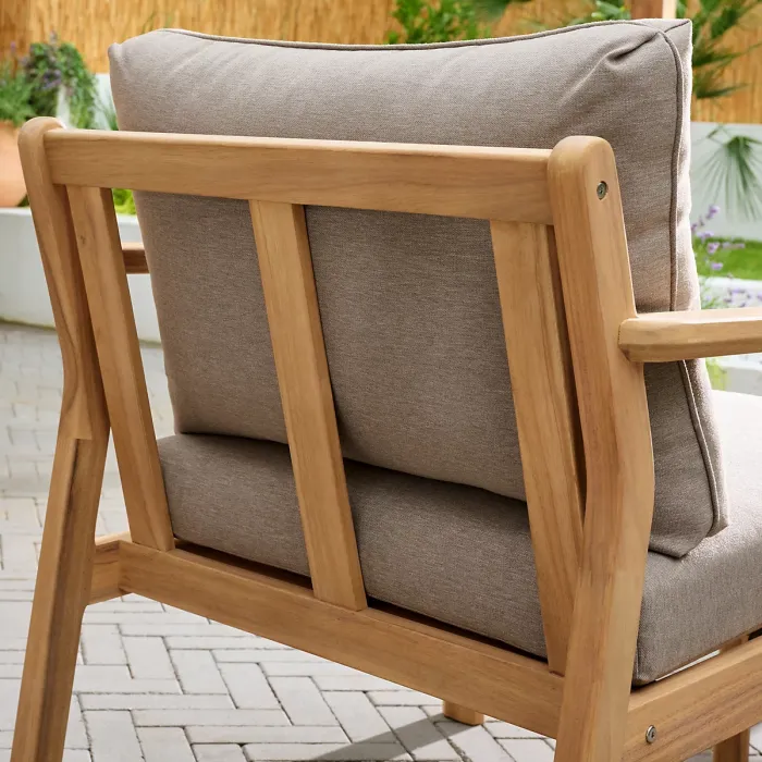 GoodHome Riveo Natural 4 Seater Coffee set