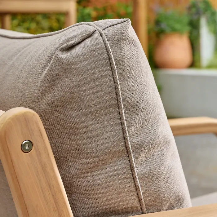 GoodHome Riveo Natural 4 Seater Coffee set