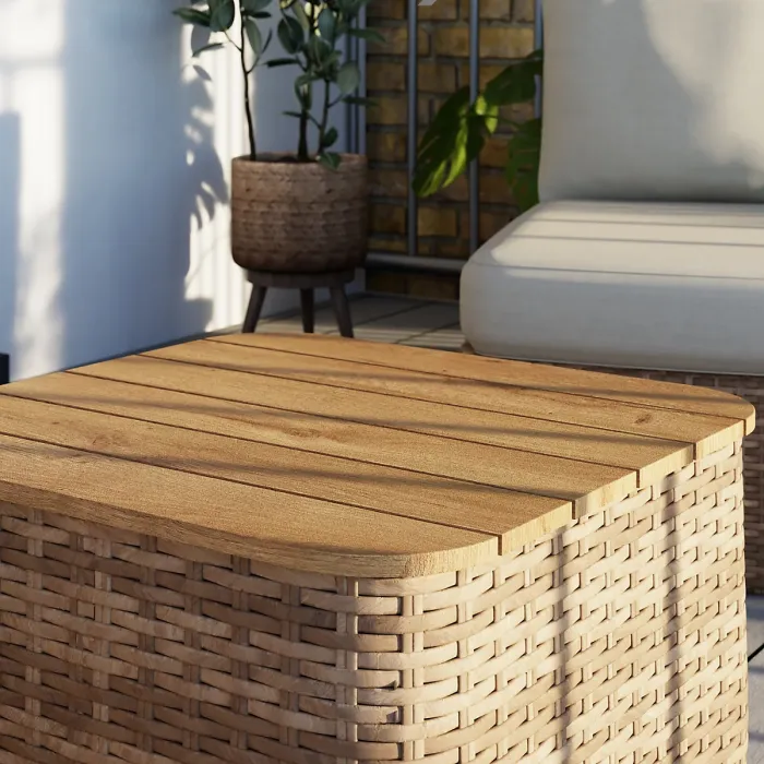 GoodHome Elos Matt Beige 2 Seater Coffee set