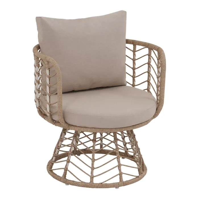 GoodHome Omalos Beige Metal 2 seater Bistro set