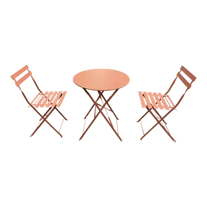 Janco Matt Flamingo Metal 2 Seater Dining set
