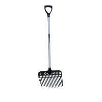 Fynalite Plastic D-Grip Stable Fork White/Black (90cm)