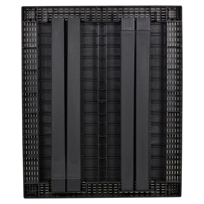 URBNGARDEN 3Pcs Black 2 Chairs & Table Garden Set Outdoor Furniture Plastic Weatherproof