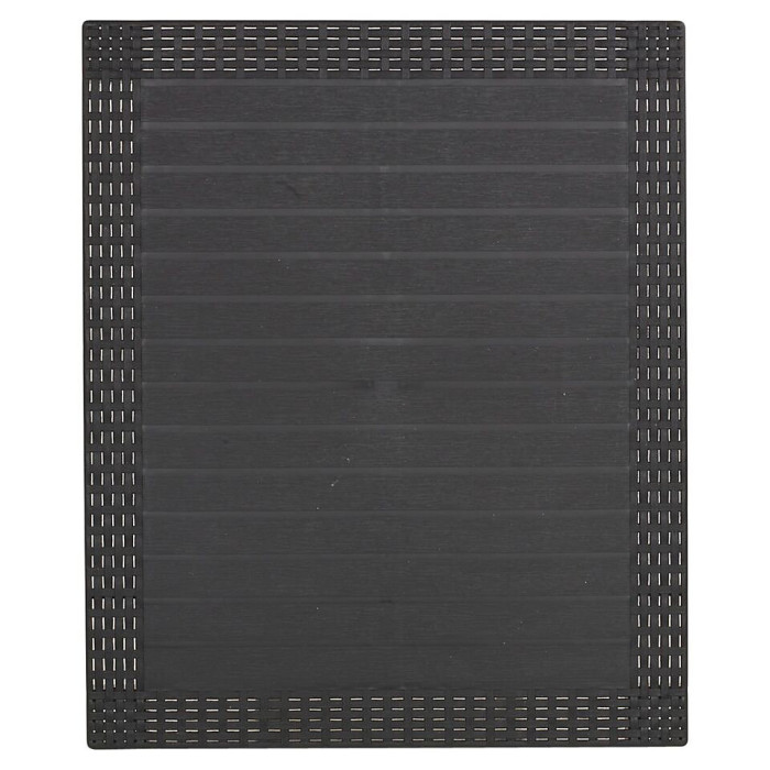 URBNGARDEN 3Pcs Black 2 Chairs & Table Garden Set Outdoor Furniture Plastic Weatherproof