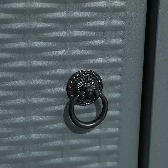 Outsunny 40,000 BTU Gas Firepit Table with Protective Cover, Grey