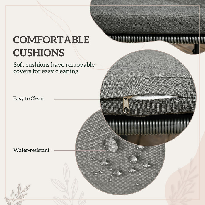 Outsunny Rattan Dining Set, Rattan Cube Dining Sets w/ Space-saving Design