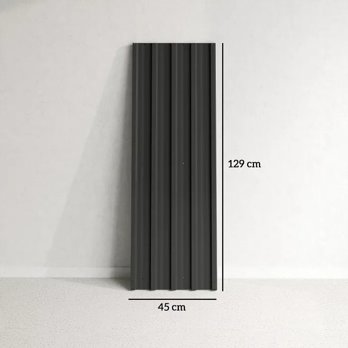 Outsunny Pack of 12 Metal Roofing Sheets for Greenhouse, Black