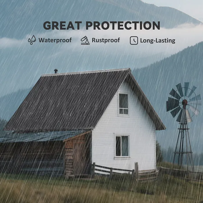 Outsunny Pack of 12 Metal Roofing Sheets for Greenhouse, Black