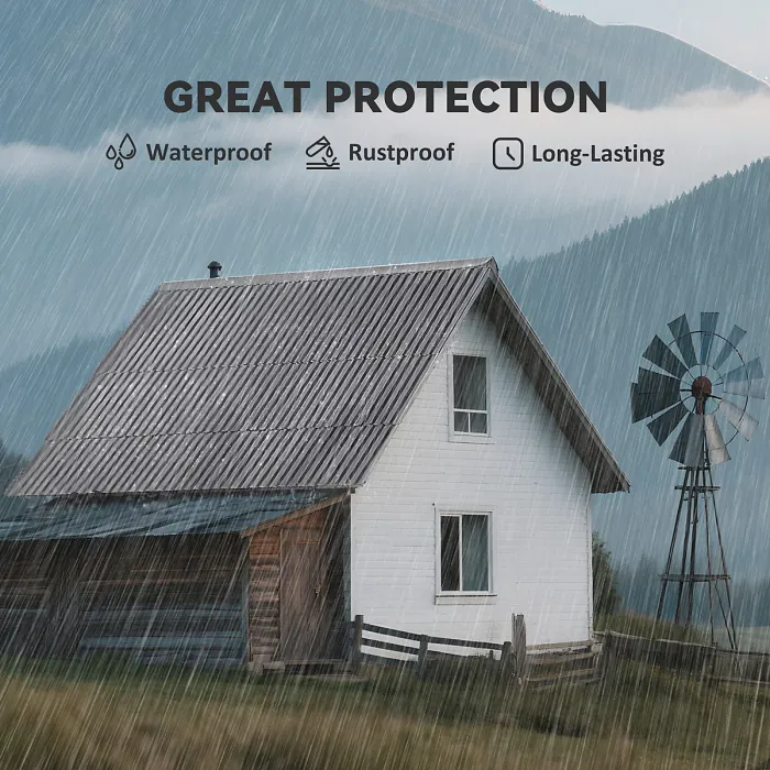 Outsunny Pack of 12 Metal Roofing Sheets for Greenhouse, Light Grey