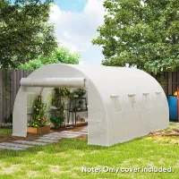 Outsunny 4 x 3 x 2m Greenhouse Replacement Cover ONLY for Tunnel Greenhouse