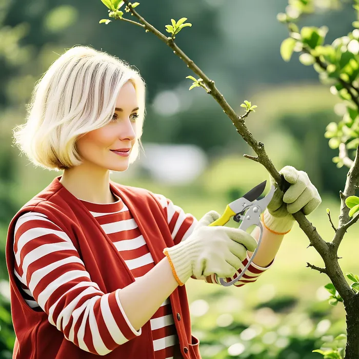 Outsunny 8" Garden Secateurs, Pruning Shears Heavy Duty with Safety Lock