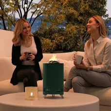 Outsunny Stainless Steel Smokeless Wood Burning Firepit Garden Fire Pit