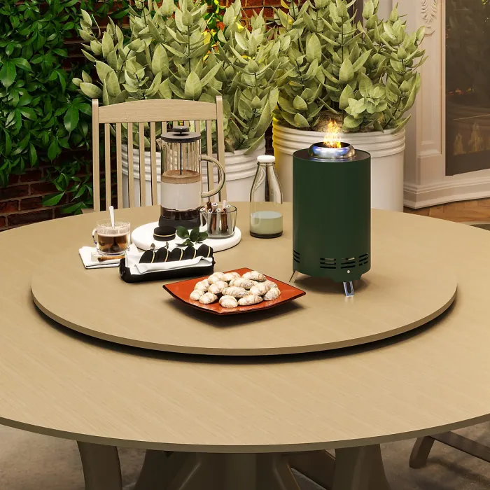 Outsunny Stainless Steel Smokeless Wood Burning Firepit Garden Fire Pit