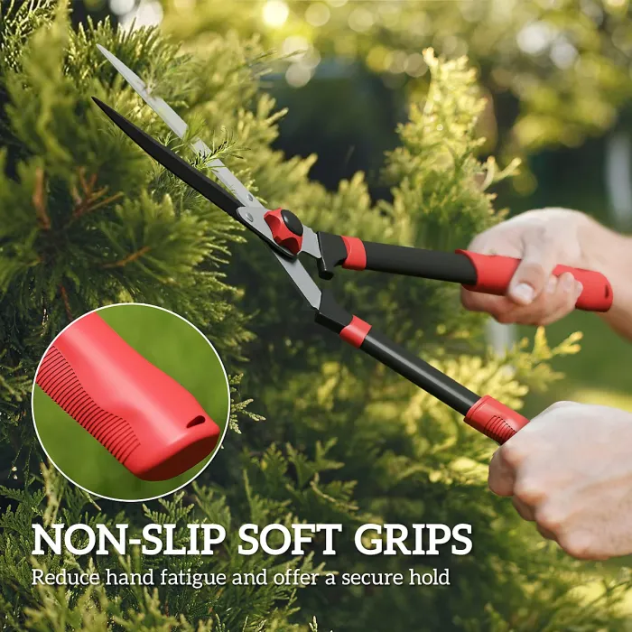 Outsunny Garden Shears, 63.5 cm Hedge Shears with Tension Adjuster