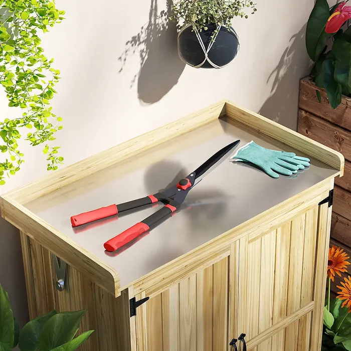 Outsunny Garden Shears, 63.5 cm Hedge Shears with Tension Adjuster