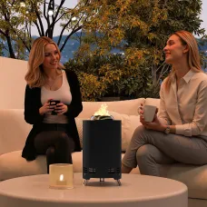 Outsunny Stainless Steel Smokeless Wood Burning Firepit Garden Fire Pit