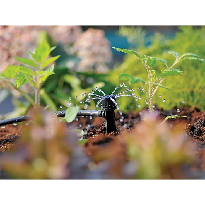 Hozelock 2788 End Of Line Adjustable Mini Sprinkler On Stake 4mm (pack 12) Multi Colour (Pack of 12)