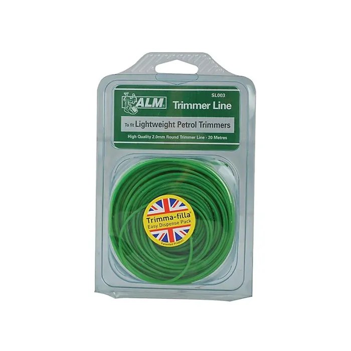 Alm Manufacturing Trimmer Line Green (Light-Duty Petrol, 2.0mm x 20m)