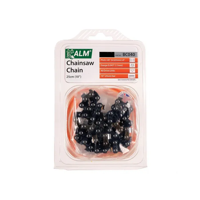 Alm Manufacturing Replacement Chainsaw Chain Multi Colour (3/8in x 40 links - Fits 25cm Bars, 0.043IN GAUGE)