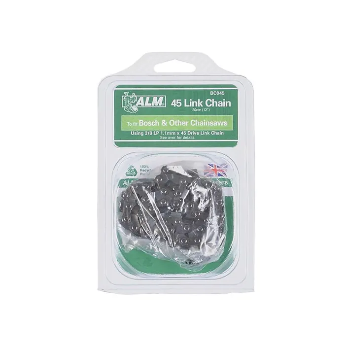 Alm Manufacturing Replacement Chainsaw Chain Multi Colour (3/8in x 45 Links 1.1mm Bosch 30cm Bars)
