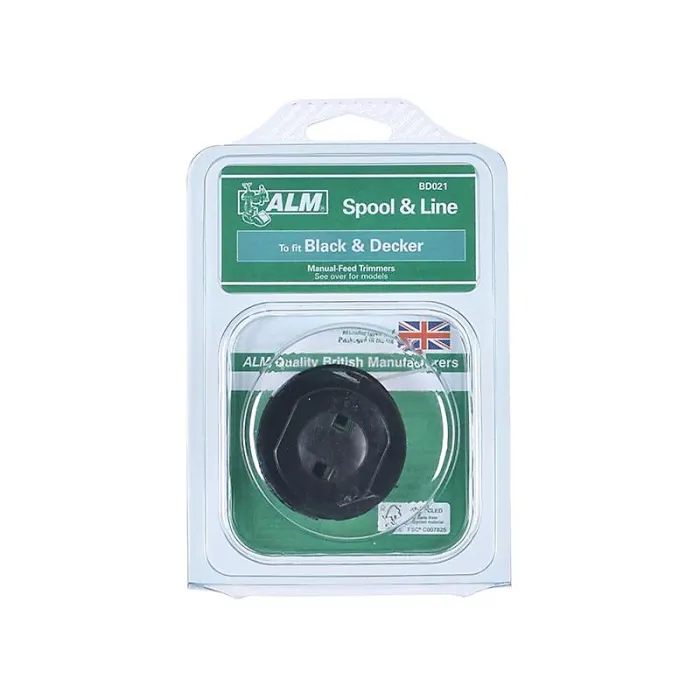 Alm Manufacturing Spool & Lines - Black And Decker Multi Colour (BD021 Spool & Line to Fit Black & Decker Trimmers A6044)