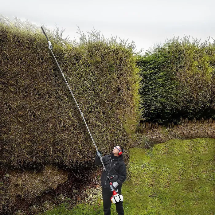 BU-KO 52cc Long Reach Petrol Hedge Trimmer and 3x 75cm Extension Pole