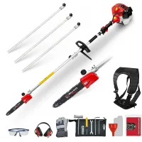 BU-KO 52cc Long Reach Petrol Pruner Saw Attachment and 3X 75cm Extension Pole