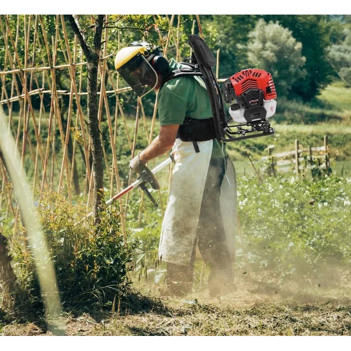 BU-KO 52cc Backpack Petrol Strimmer Garden Tool Including: String Trimmer, Brush Cutter with 3T Blade and 40T Blade Weed Brush Cut