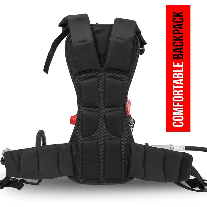 BU-KO 52cc Backpack Long Reach Petrol Multi Functional Garden Tool Strimmers and Brush Cutter, Extendable Hedge Trimmer, Pruner Ch