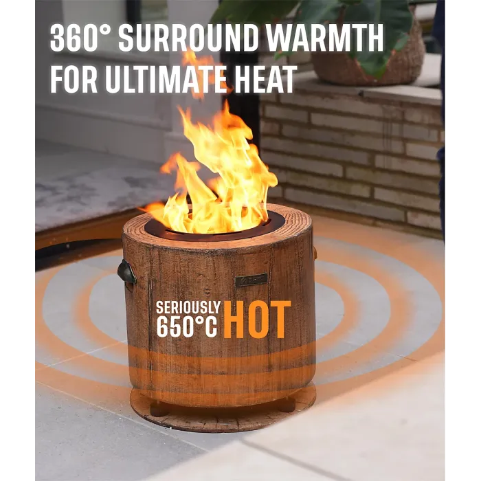 El Fuego 'Original' Wood Fire Pit, No Wood Required, 90% Less CO2, No Wood Smoke, Ideal for any Garden or Outdoor Events