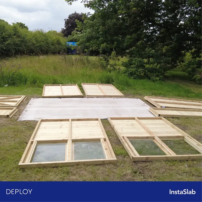 DEPLOY Concrete InstaSlab 2m x 4m ( 6ft x 13ft ) Instant Concrete Foundation Slab (W) 200 cm x (L) 400 cm - Ready made Kit