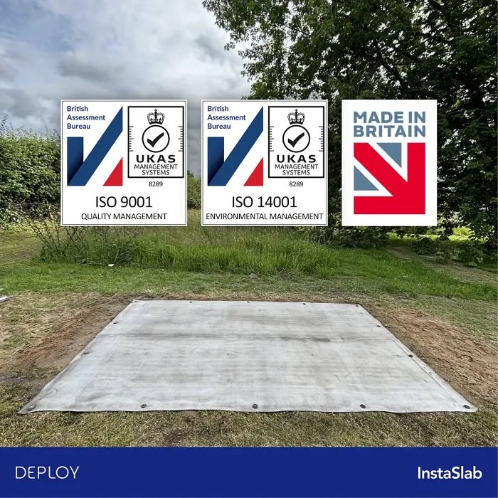 DEPLOY Concrete InstaSlab 3m x 4m ( 10ft x 13ft ) Instant Concrete Foundation Slab (W) 300 cm x (L) 400 cm - Ready made Kit
