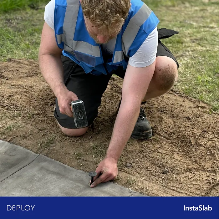 DEPLOY Concrete InstaSlab 3m x 3m ( 10ft x 10ft ) Instant Concrete Foundation Slab (W) 300 cm x (L) 300 cm - Ready made Kit