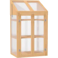 Wooden Greenhouse Cold Frame Grow House 70 x 50 x 120cm