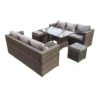 Leeds 8-Seater Rattan Lounge Sofa Set
