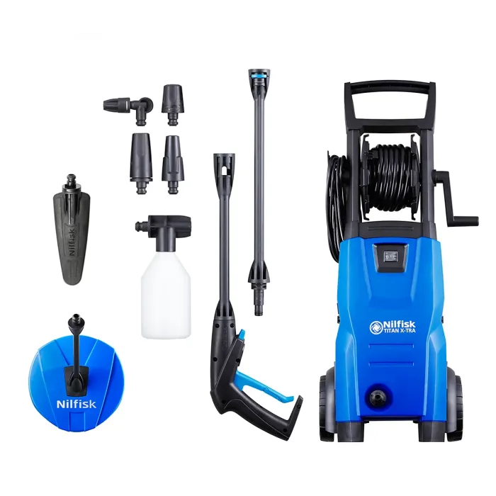 Nilfisk Jet Washer Titan 120 Corded Pressure Washer with 7 accessories - 1400W